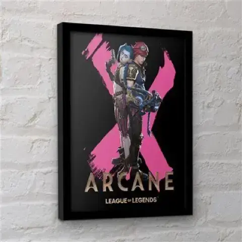 Arcane League of Legends collector print incorniciato Jinx & Vi Duo (Pyramid International)