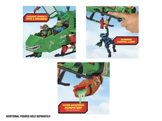Tortugas Ninja x G.I. Joe Crossover Classics Turtle-Fly Copter (Playmates), vista 5