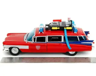 Ghostbusters x Transformers Ecto-1 x Optimus Prime 1/24 die-cast edizione limitata (Jada Toys), vista 3