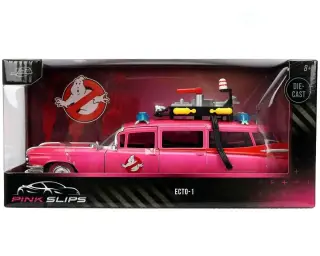 Ghostbusters Ecto-1 pink 1/24 die-cast limited edition variant (Jada Toys), view 4
