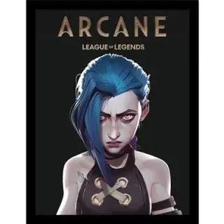 Arcane League of Legends collector print enmarcado Jinx 30 x 40 cm (Pyramid International)