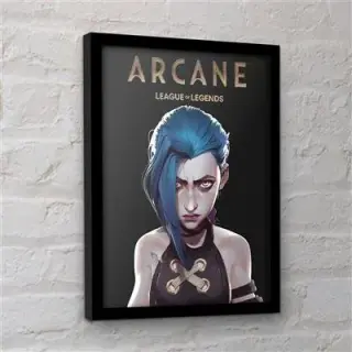 Arcane League of Legends collector print enmarcado Jinx 30 x 40 cm (Pyramid International), vista 2