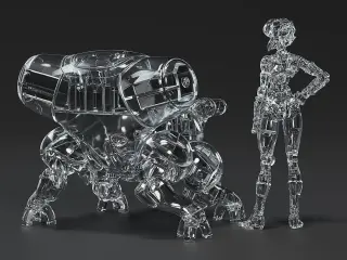 Ghost in the Shell (versione manga) PLAMAX minimum factory MF-96 Motoko Kusanagi con Fuchikoma Thermoptic Camouflage Ver. modellino 1/20 (Max Factory), vista 3