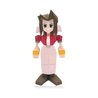 Final Fantasy VII Polygon figurine soft vinyl Aerith Gainsborough 14 cm
