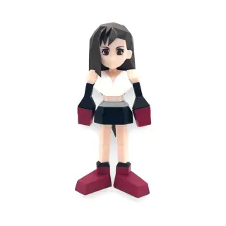 Final Fantasy VII Polygon figurine soft vinyl Tifa Lockhart 14 cm
