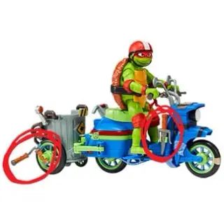 TMNT: Mutant Mayhem figure Raphael & Scooter with side-car 11 cm, view 7