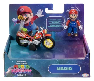 Super Mario Galaxy: La película figura con moto de retrofricción de Mario 6 cm, vista 2
