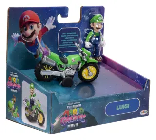 ザ・スーパーマリオギャラクシー・ムービー フィギュア プルバックバイク付き ルイージ 6 cm・画像2