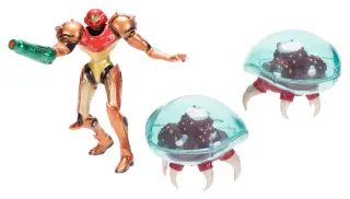 World of Nintendo 3-figure pack Metroid Samus Bounty Hunter 6 cm