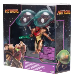World of Nintendo 3-figure pack Metroid Samus Bounty Hunter 6 cm, view 2