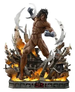 L'Attaque des Titans (TV animation) Ultimate Diorama Masterline Statue Eren Yeager Attack Titan Bonus Version 81 cm