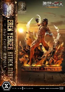 Attack on Titan (TV animation) Ultimate Diorama Masterline Statue Eren Yeager Attack Titan Bonus Version 81 cm, view 11