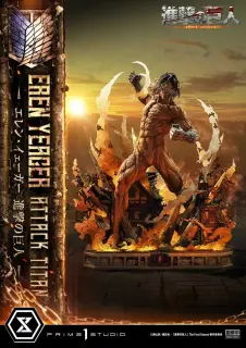 Attack on Titan (TV animation) Ultimate Diorama Masterline Statue Eren Yeager Attack Titan Bonus Version 81 cm, view 2