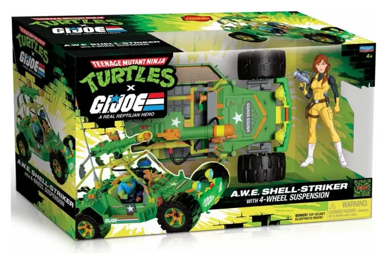 Tortues Ninja x G.I. Joe Crossover Classics A.W.E. Shell-Striker avec figurine (Playmates)