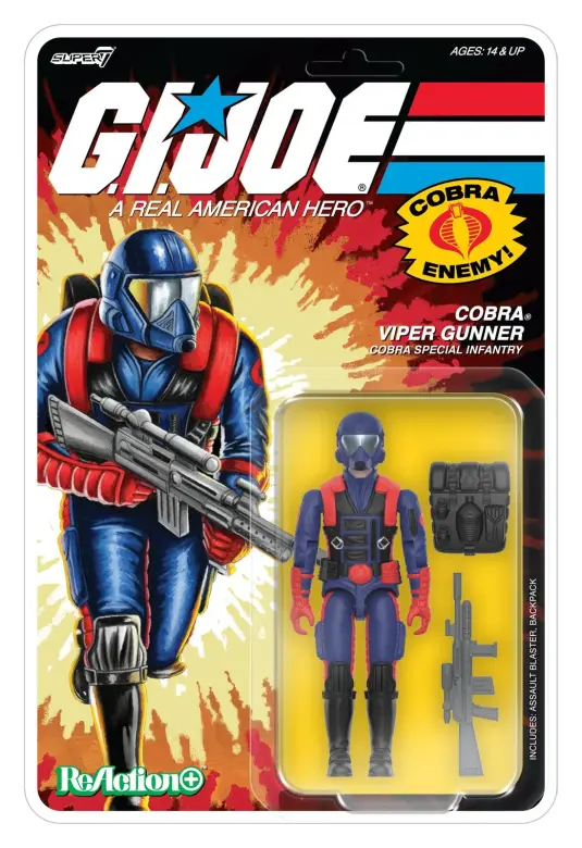 G.I. Joe ReAction+ Wave 9 Cobra Viper Gunner (Super7)