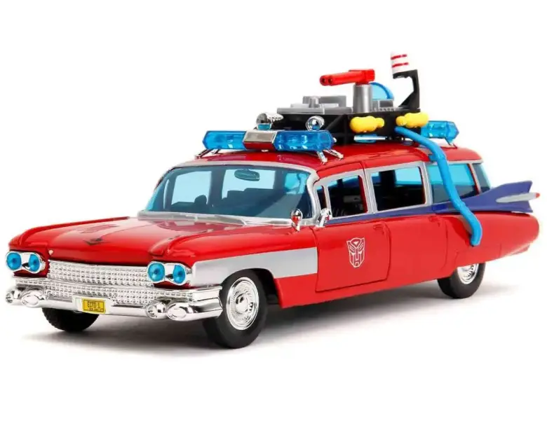 Ghostbusters x Transformers Ecto-1 x Optimus Prime 1/24 die-cast édition limitée (Jada Toys)
