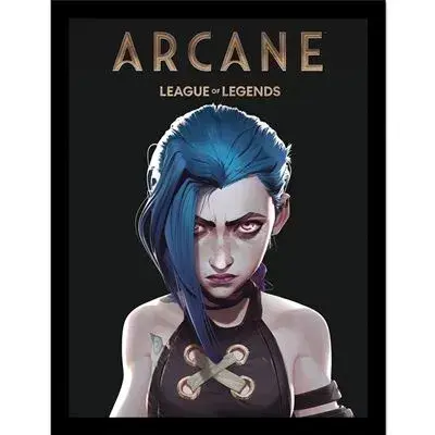 Arcane League of Legends collector print encadré Jinx 30 x 40 cm (Pyramid International)