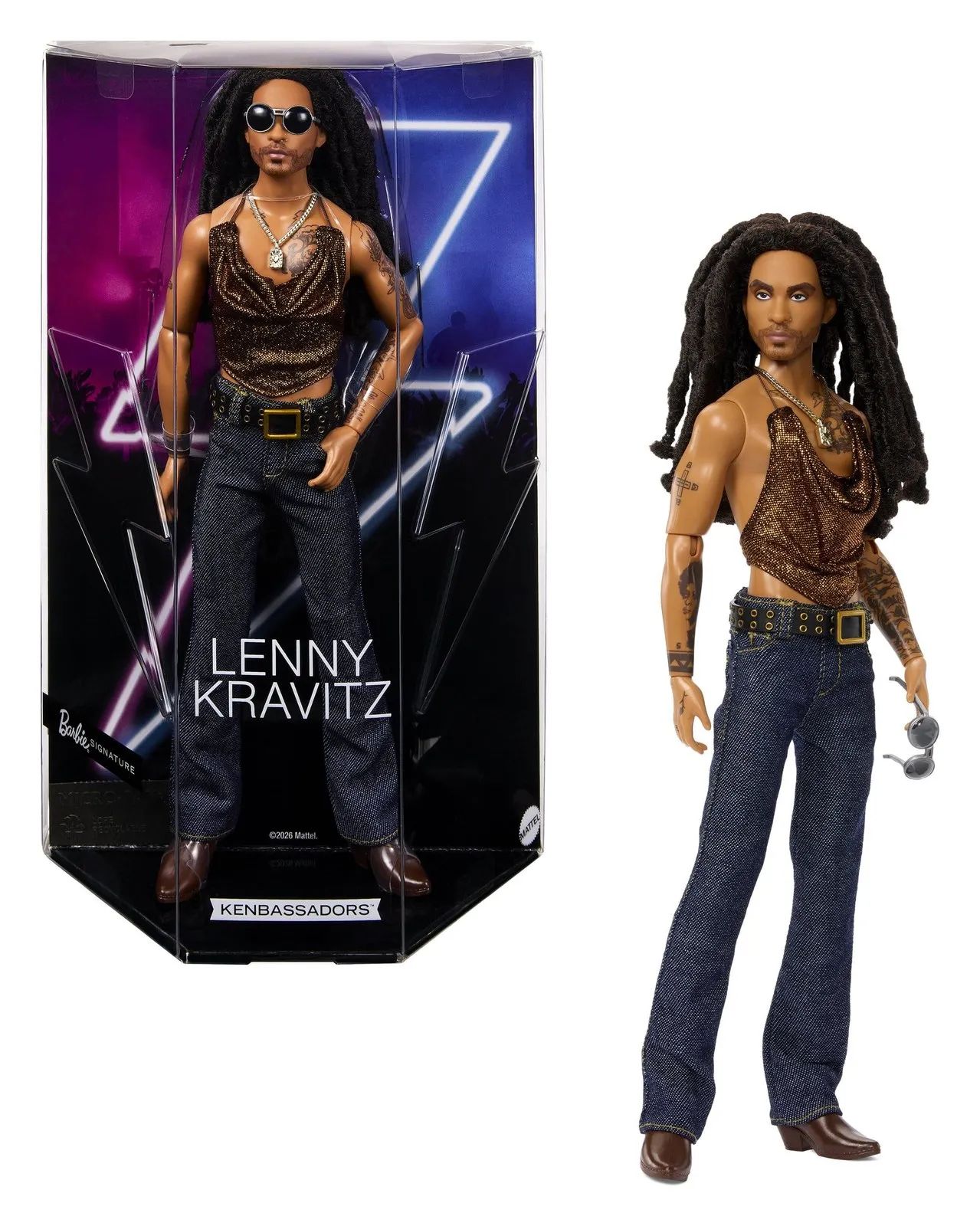 Barbie Signature poupée Kenbassadors Lenny Kravitz (Mattel), vue 2